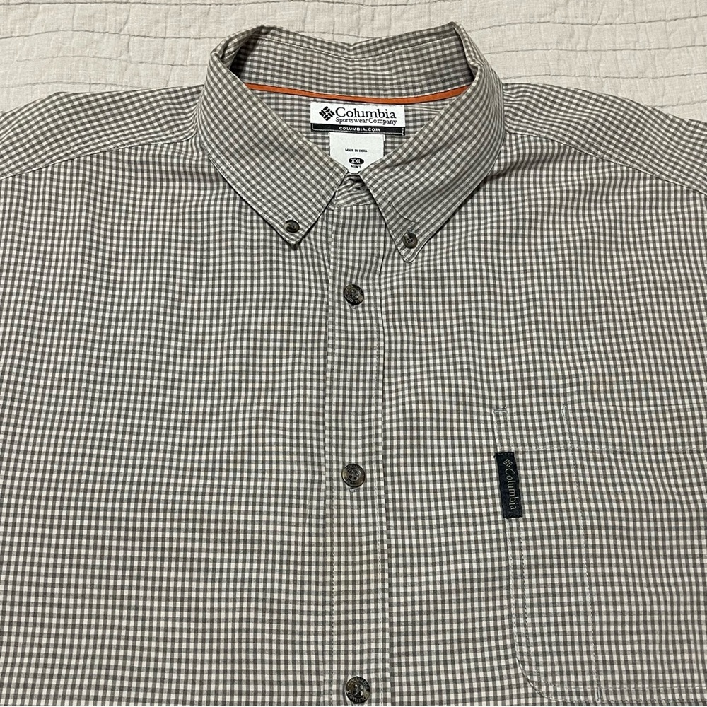 Columbia Men's Plaid Long Sleeve Button Down Shirt Size XXL  AM7454